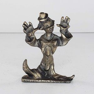 Pewter Clown Hands Up Hobo Miniature Figurine